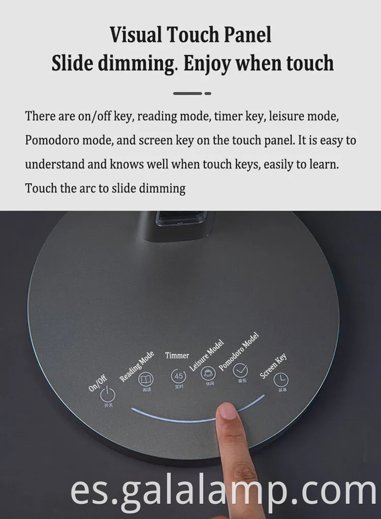 Lámpara táctil de bloqueo de luz azul brillante para niños 'habitaciones